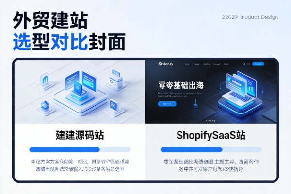 零基础出海选型：自建外贸源码站VS Shopify SaaS站，2026优劣成本全对比
